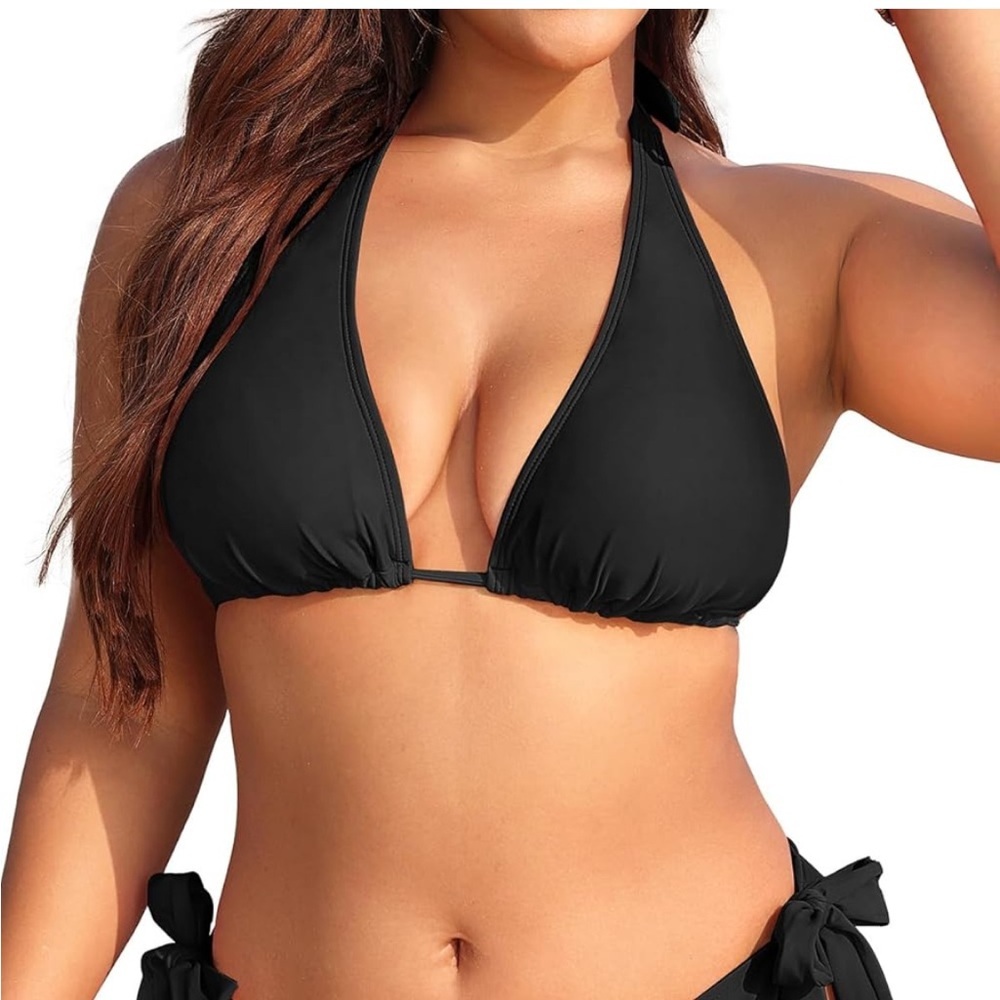 Tempt Me Women Plus Size Triangle Bikini Halter. 
Size 14W